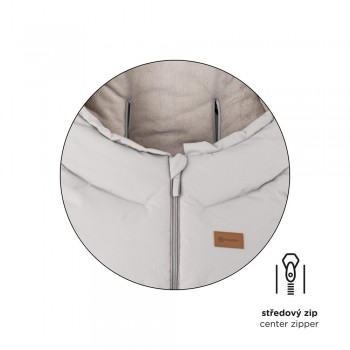 PETITE&MARS Set zimný fusak Arctic 4v1 + rukavice na kočík Furry Sky Whisper