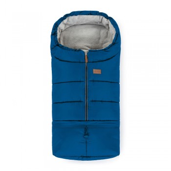 PETITE&MARS Set zimný fusak Jibot 3v1 + rukavice na kočík Jasie Ocean Blue Horizontal 