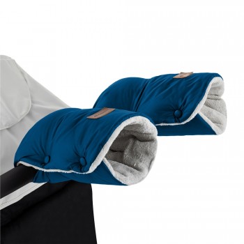 PETITE&MARS Set zimný fusak Jibot 3v1 + rukavice na kočík Jasie Ocean Blue Horizontal 