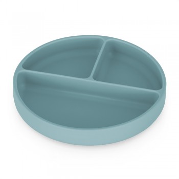 PETITE&MARS Tanierik silikónový deliaci okrúhly Take&Match Frosted Sky 6m+