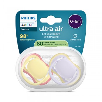Philips AVENT Cumlík Ultra air fialová/žltá 0-6m dievča 2ks