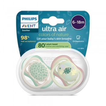 Philips AVENT Cumlík Ultra air obrázok neutral 6-18m 2ks