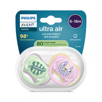Philips AVENT Cumlík Ultra air ružová/zelená 6-18m obrázok dievča 2ks