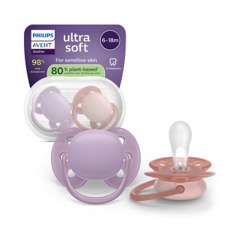 Philips AVENT Cumlík Ultrasoft Premium 6-18m dievča 2 ks
