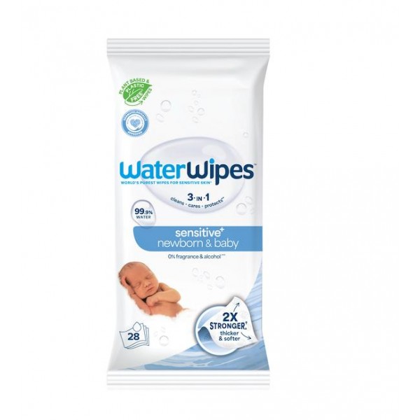 WATERWIPES Obrúsky vlhčené Newborn&Baby 3in1 28ks 