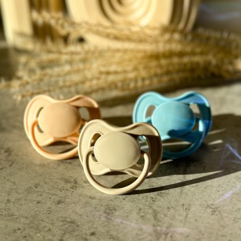 CANPOL BABIES Cumlík kaučukový s okrúhlou špičkou Nude 0-6m béžový