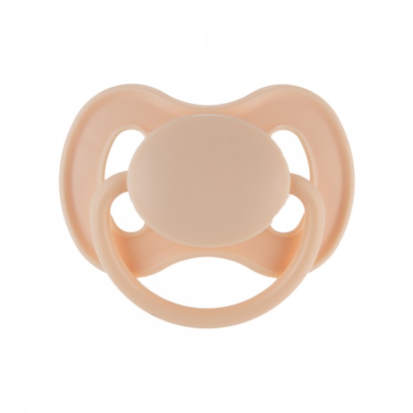CANPOL BABIES Cumlík kaučukový s okrúhlou špičkou Nude 0-6m krémový
