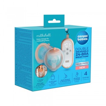 CANPOL BABIES Odsávačka materského mlieka do podprsenky dvojitá MilkShell