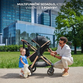 KINDERKRAFT Kočík kombinovaný 3v1 Esme Pro Sand Beige