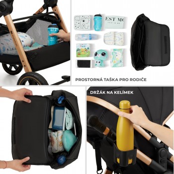 KINDERKRAFT Kočík kombinovaný 3v1 Esme Pro Sand Beige