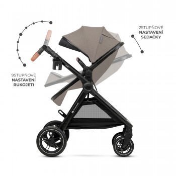 KINDERKRAFT Kočík kombinovaný 3v1 Esme Pro Sand Beige