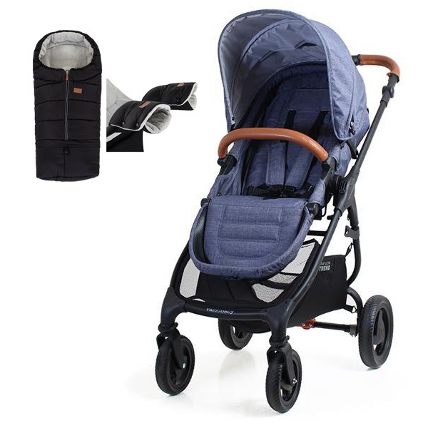 VALCO BABY Kočík športový Trend 4 Ultra Denim + fusak a rukávnik/rukavice Jasie BLK