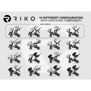 Wózek dziecięcy Riko Musso 2w1 01 Taupe 