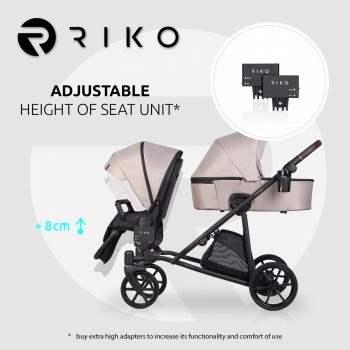 Wózek dziecięcy Riko Musso 2w1 01 Taupe 