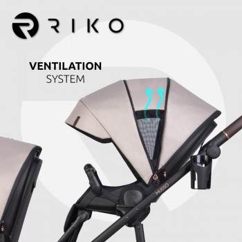 Wózek dziecięcy Riko Musso 2w1 01 Taupe 