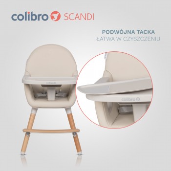 Stolička na kŕmenie 3v1 scandi almond