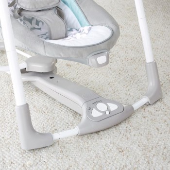 INGENUITY Hojdačka konvertibilná vibrujúca s melódiou Raylan 2v1, 0m+ do 9 kg