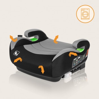 LIONELO Podsedák Luuk Fix i-Size (125-150 cm) Grey Stone