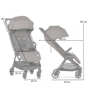 PETITE&MARS Kočík športový Zip Creamy Cocoa