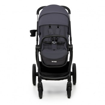 KINDERKRAFT Kočík kombinovaný Nea 2 2v1 Dark Grey + Fusak 3v1 Jibot Horizontal Ink Black
