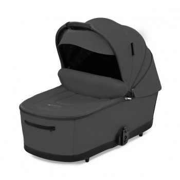 KINDERKRAFT SELECT Kočík kombinovaný Yoxi 2v1 Moonlight Grey + Fusak 3v1 Jibot Horizontal Ink Black