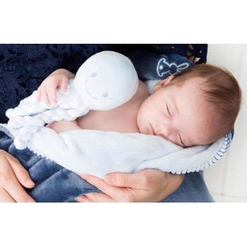 NATTOU Prvá hračka bábätka chobotnička PIU PIU Lapidou navy blue 0m+