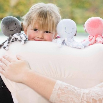 NATTOU Prvá hračka pre bábätka chobotnička PIU PIU Lapidou light pink 0m+