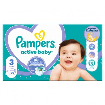 PAMPERS Active Baby plienky veľ. 3 (90 ks plienok) 6-10 kg