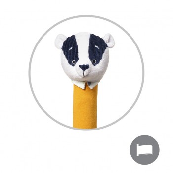 BABYONO Hračka pískacia s hrkálkou jazvec Edmund, 3m+