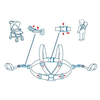 BABYONO Popruhy na dieťa tmavomodré 6m+