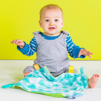 BRIGHT STARTS Maznacia dečka na C krúžku Little Taggies palmy 0m+