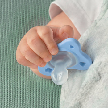 CHICCO Cumlík Physio Dual Soft silikónový chlapec 16-36m, 2 ks