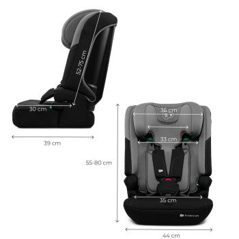 KINDERKRAFT Autosedačka I-Comfy i-Size (76 do 150 cm) Dark Grey