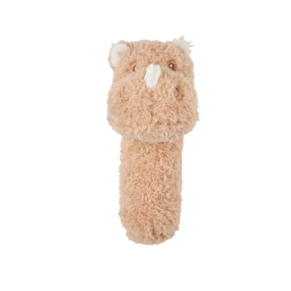 NATTOU Hračka plyšová hrkálka Teddy nosorožec 14 cm, 0m+