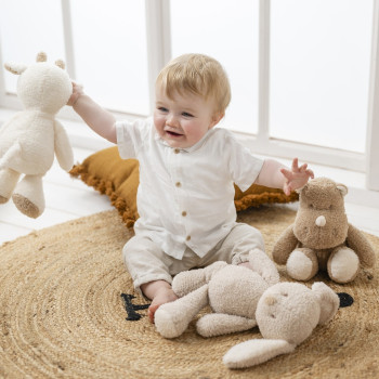 NATTOU Hračka plyšová Teddy zajačik 34 cm, 0m+