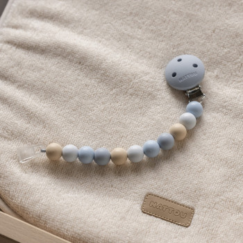 NATTOU Klip na cumlík silikónový multicolors blue bez BPA