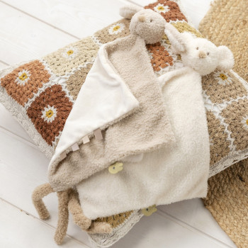 NATTOU Maznáčik plyšový maxi Teddy zajačik 28 x 28 cm, 0m+