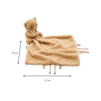 NATTOU Maznáčik plyšový Teddy medvedík 27 x 27 cm, 0m+