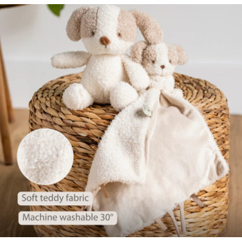 NATTOU Maznáčik plyšový Teddy psík 27 x 27 cm, 0m+