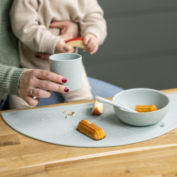 NATTOU Set jedálenský silikónový 4 ks, green