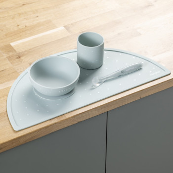 NATTOU Set jedálenský silikónový 4 ks, green