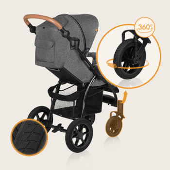 LIONELO Kočík športový Annet Tour Grey Stone