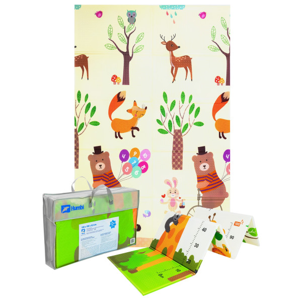 Obojstranná podložka skladacia 120x180x0,8 cm zvieratá, písmená 3428