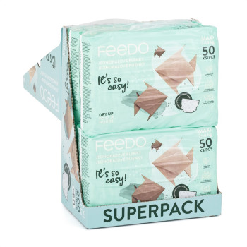 FEEDO Plienky jednorázové Maxi (od 7 do 14 kg), 200 ks, mesačné balenie