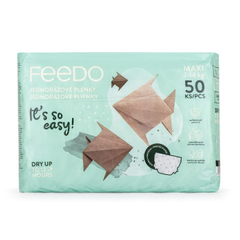FEEDO Plienky jednorázové MAXI (od 7 do 14 kg), 50 ks