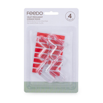 FEEDO Veľký priehľadný chránič rohov 4ks