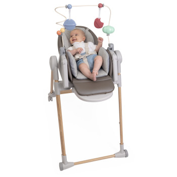 CHICCO Stolička jedálenská Polly Armonia - Scandinavian + Hrazdička Rainbow