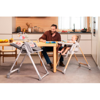 CHICCO Stolička jedálenská Polly Armonia - Scandinavian + Hrazdička Rainbow