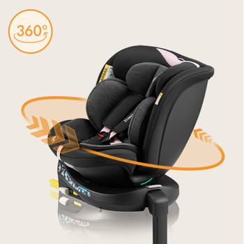 LIONELO Autosedačka Navy i-Size (40-150 cm) Black Pink