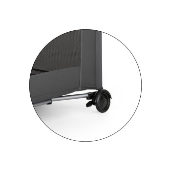 PETITE&MARS Postieľka cestovná Nyja Urban Jungle Charcoal